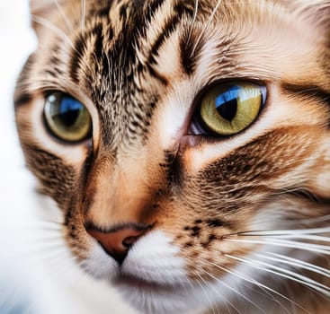  Close up of a tabby cats eyes, a pet