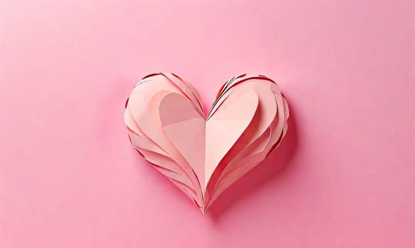 Hand-made love heart. Happy valentine's day.