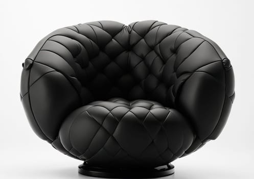 comfortable stylish black soft chair. luxury armchair