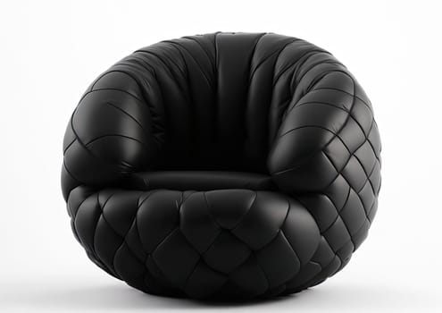 Stylish black soft leather chair.  luxury contemporary furniture