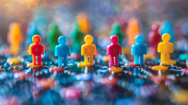 Colorful Plastic Figures Displaying Diversity