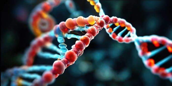 DNA helix. Generative AI. High quality photo