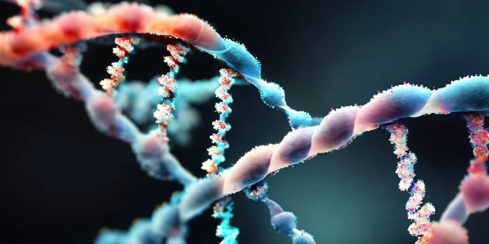 DNA helix. Generative AI. High quality photo