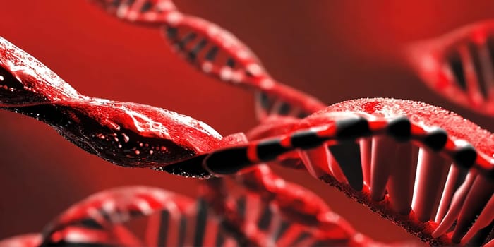 DNA helix. Generative AI. High quality photo
