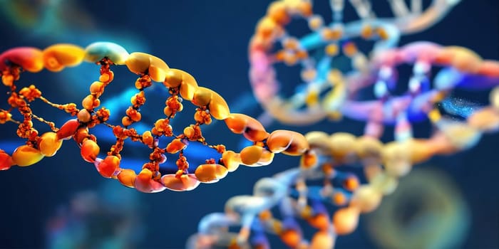 DNA helix. Generative AI. High quality photo