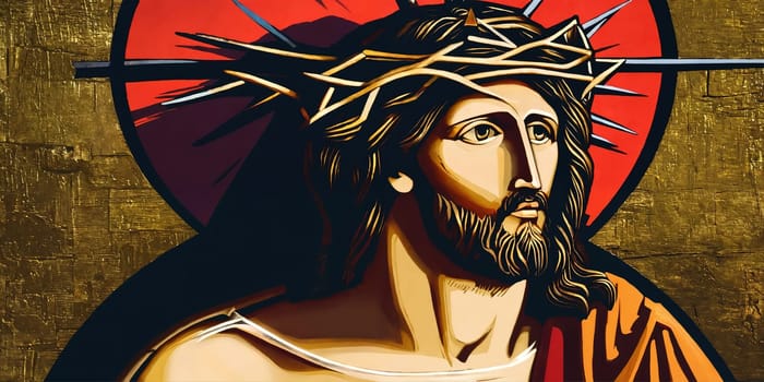 Christian icon. Generative AI. High quality photo