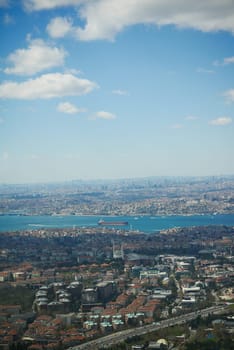 view of Bosporus in Istanbul in turkey