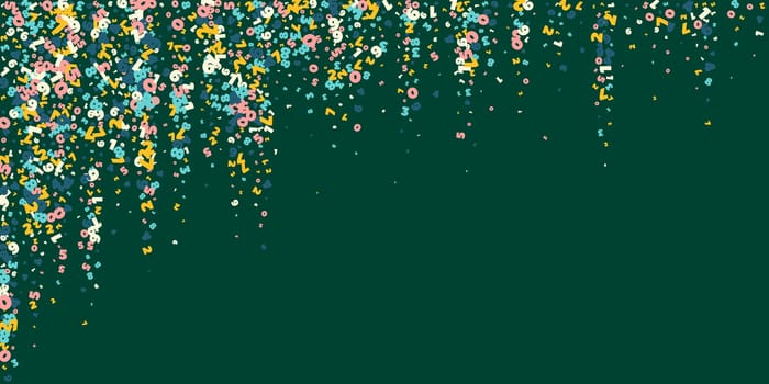Falling light numbers. Math study concept with flying digits. Actual back to school mathematics banner on blackboard background. Falling numbers illustration.