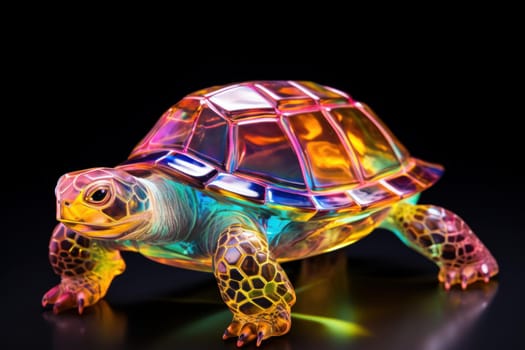 Artistic Crystal turtle. Marine ocean tropical. Generate Ai