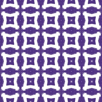 Tiled watercolor pattern. Purple symmetrical kaleidoscope background. Textile ready great print, swimwear fabric, wallpaper, wrapping. Hand painted tiled watercolor seamless.