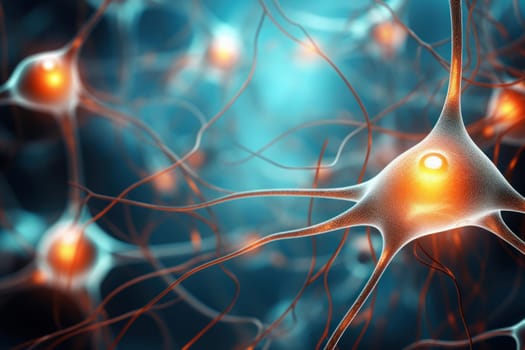 Complex Neuronal connection. Care science brain. Generate Ai