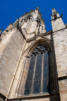 York, England, United Kingdom, 30 May 2009: York Minster, cathedral of York, Scotland, England, one of the largest of its kind in Northern Europe seen from the city walls