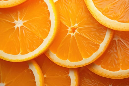 Vibrant Orange slices. Cut sweet juice. Generate ai