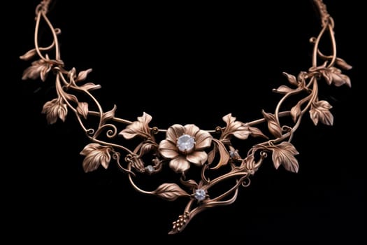 Opulent Ornate necklace gem. Shiny jewelry. Generate Ai