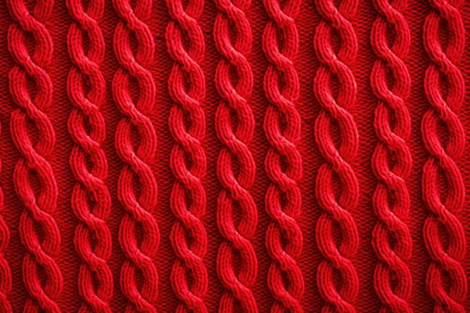 Festive Red sweater pattern cotton. Mild warm. Generate Ai