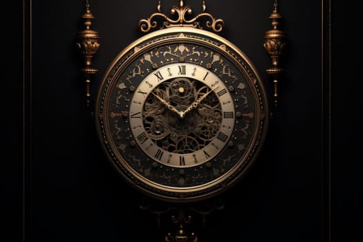 Ornamental Pendulum clock mockup. Traditional object. Generate Ai
