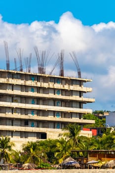 Puerto Escondido Oaxaca Mexico 13. November 2022 Huge gigantic construction stop building ruin building site in Zicatela Puerto Escondido Oaxaca Mexico.