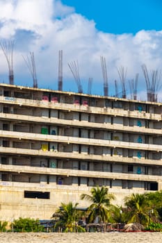 Puerto Escondido Oaxaca Mexico 13. November 2022 Huge gigantic construction stop building ruin building site in Zicatela Puerto Escondido Oaxaca Mexico.