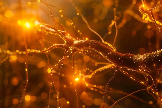 Neurons connect and fire, showcasing the complexity of brain activity.