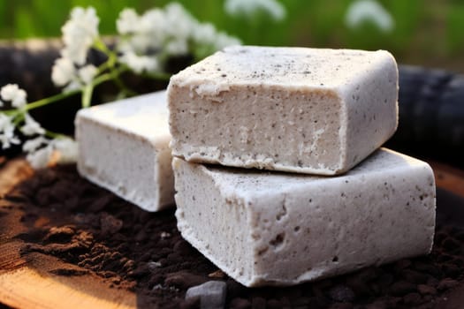 Abrasive Pumice stone soap. Cleaning and exfoliant teeth pumice bar. Generate ai