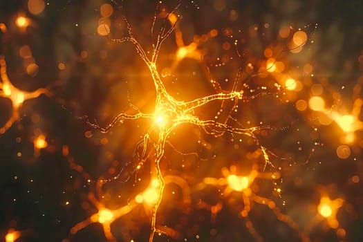 Neurons in human brain.