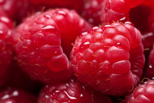 Succulent Macro raspberry closeup. Leaf berry. Generate Ai