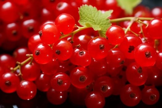 Juicy Red currant berries. Healthy season. Generate Ai