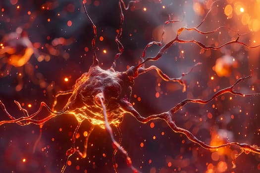 Neurons firing in the human brain.