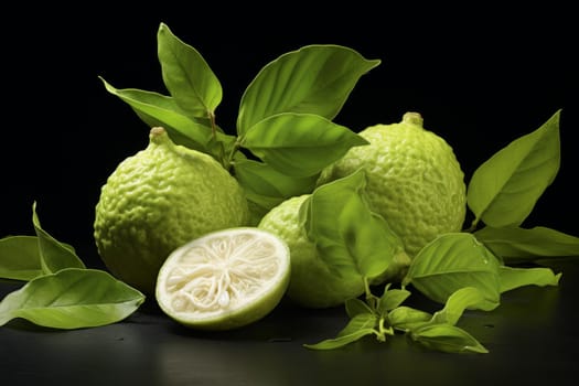 Zestful Ripe bergamot. Natural organic fruit. Generate Ai