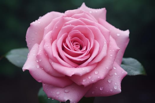 Refreshing Rose pink drops. Floral beauty. Generate Ai
