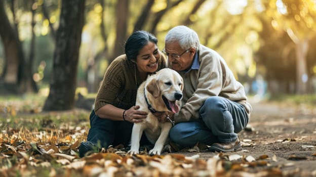 playful dog and its owner in nature outdoor , healthy lifestyle pragma