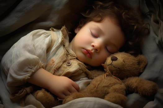 Whimsical Baby night dreams. Sweet boy. Generate Ai