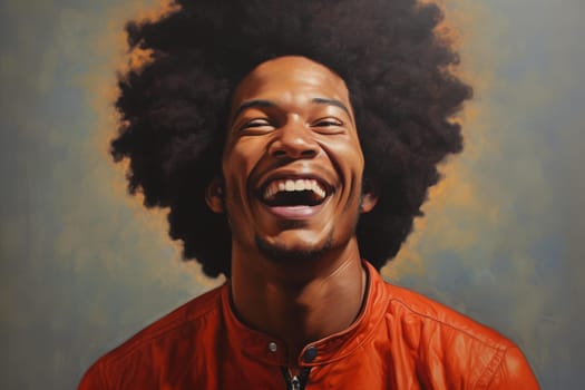 Resilient Afro american man. Adult model. Generate Ai