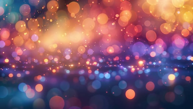 An atmospheric photo of colorful lights in shades of purple, violet, magenta, and electric blue against a dark background, resembling an event horizon in macro photography
