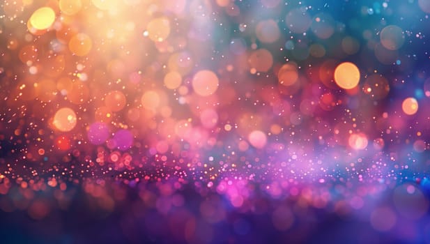 A vibrant photo of a blurry background featuring shades of purple, magenta, and electric blue lights. The pattern creates an entertaining and astronomical event