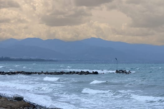 view of the mountains and the Mediterranean Sea on a winter day in Cyprus 2