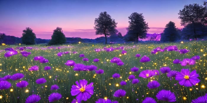 Stardust Meadow. At twilight, a meadow blooms with luminescent flowers. Each petal holds stardust, and as night falls, they release their magic. The otherworldly glow and the promise of wishes granted.