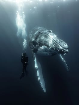The silent language of a whale, song echoing through the deep