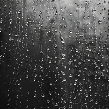 The mesmerizing pattern of rain on a window, a dance of drops