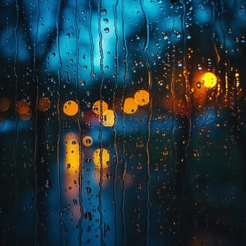 The mesmerizing pattern of rain on a window, a dance of drops