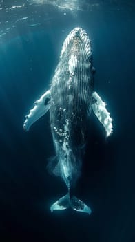 The silent language of a whale, song echoing through the deep