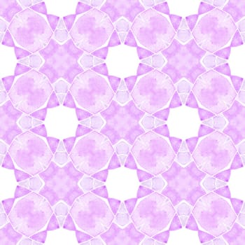 Textile ready bold print, swimwear fabric, wallpaper, wrapping. Purple majestic boho chic summer design. Trendy organic green border. Organic tile.
