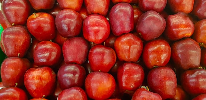 Fresh red apples good for multimedia and content background group of red ripe apples