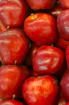 Fresh red apples good for multimedia and content background group of red ripe apples