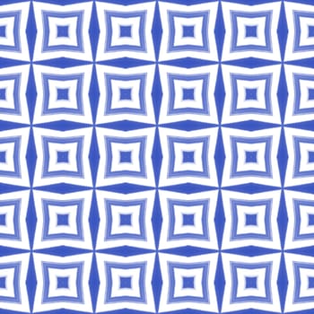Medallion seamless pattern. Indigo symmetrical kaleidoscope background. Watercolor medallion seamless tile. Textile ready alive print, swimwear fabric, wallpaper, wrapping.