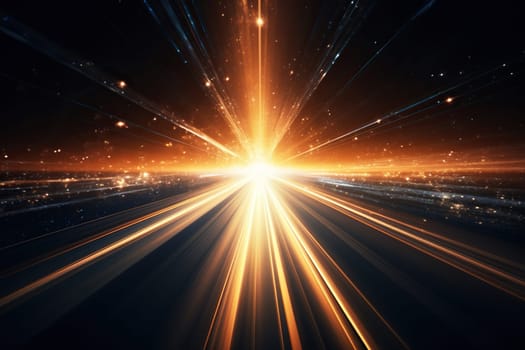 A bright flash of rays.