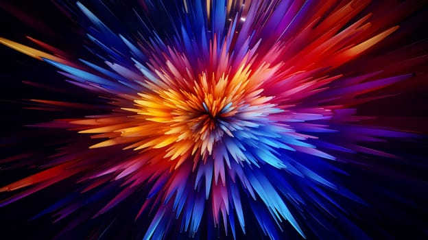 Abstract design capturing a vibrant explosion of light - cosmic event or a dazzling firework display - Generative AI