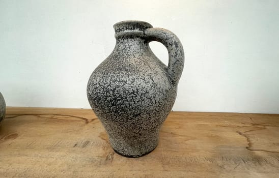 Beautiful antique pottery as part of interior house decoration good for multimedia background from java indonesia