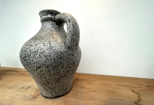 Beautiful antique pottery as part of interior house decoration good for multimedia background from java indonesia