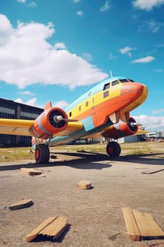 A large passenger airplane on an airport runway .